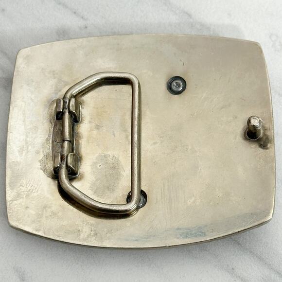 L Letter Initial Monogram Silver Tone Belt Buckle - Picture 5 of 14